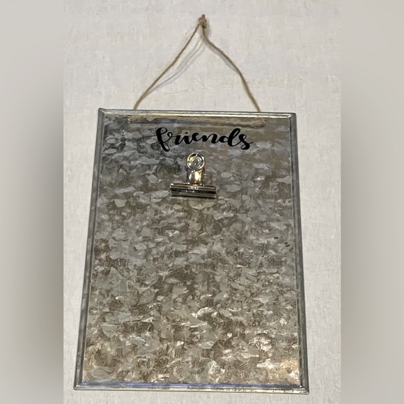 7x12 Silver Hanging Metal Clip Board Picture Memo Holder Dorm Teen Room Decor - Picture 1 of 3